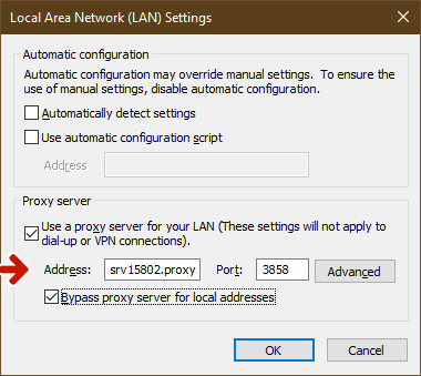 LAN settings